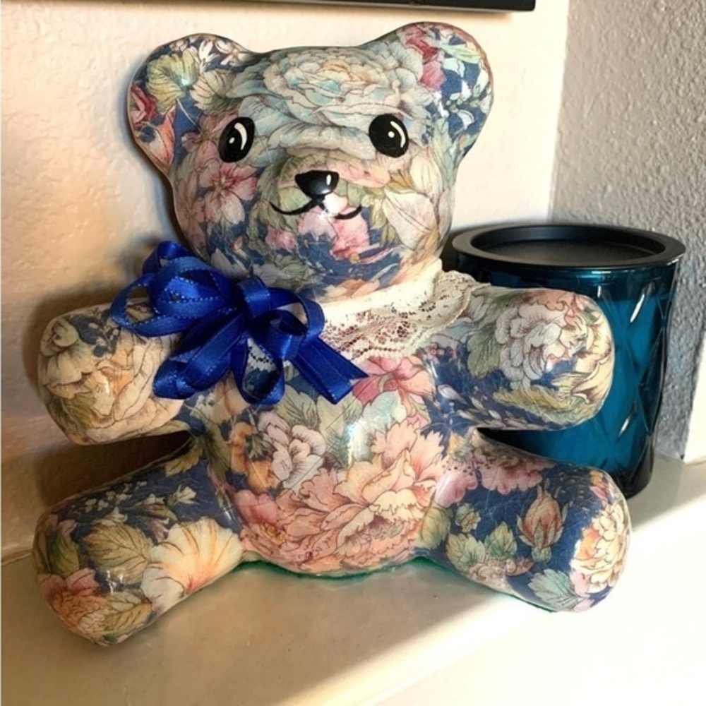 Vintage‎ Ceramic floral bear